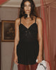 Imagen de Axely Mini Vestido de gasa con pliegues Negro
