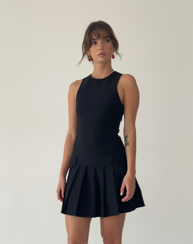 Minivestido sin espalda Ayosa en negro