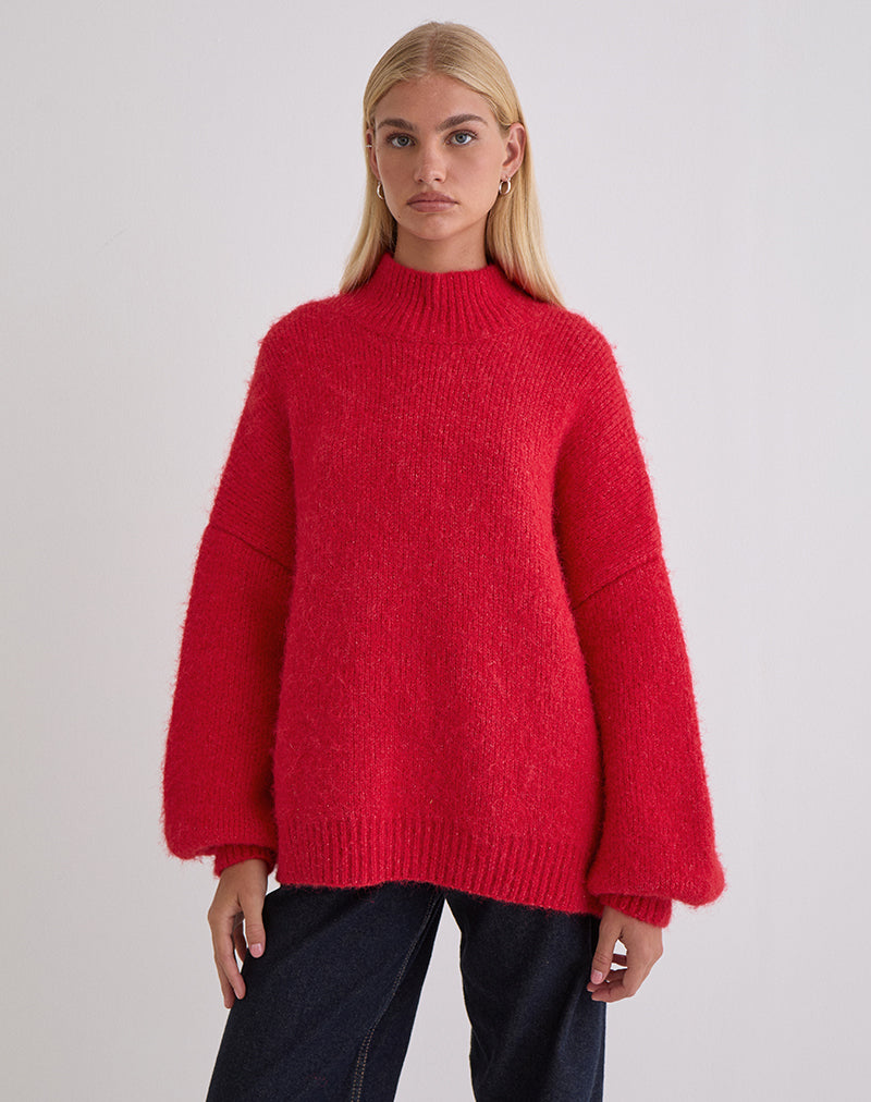 Imagen de Amato Oversized Jumper in Red