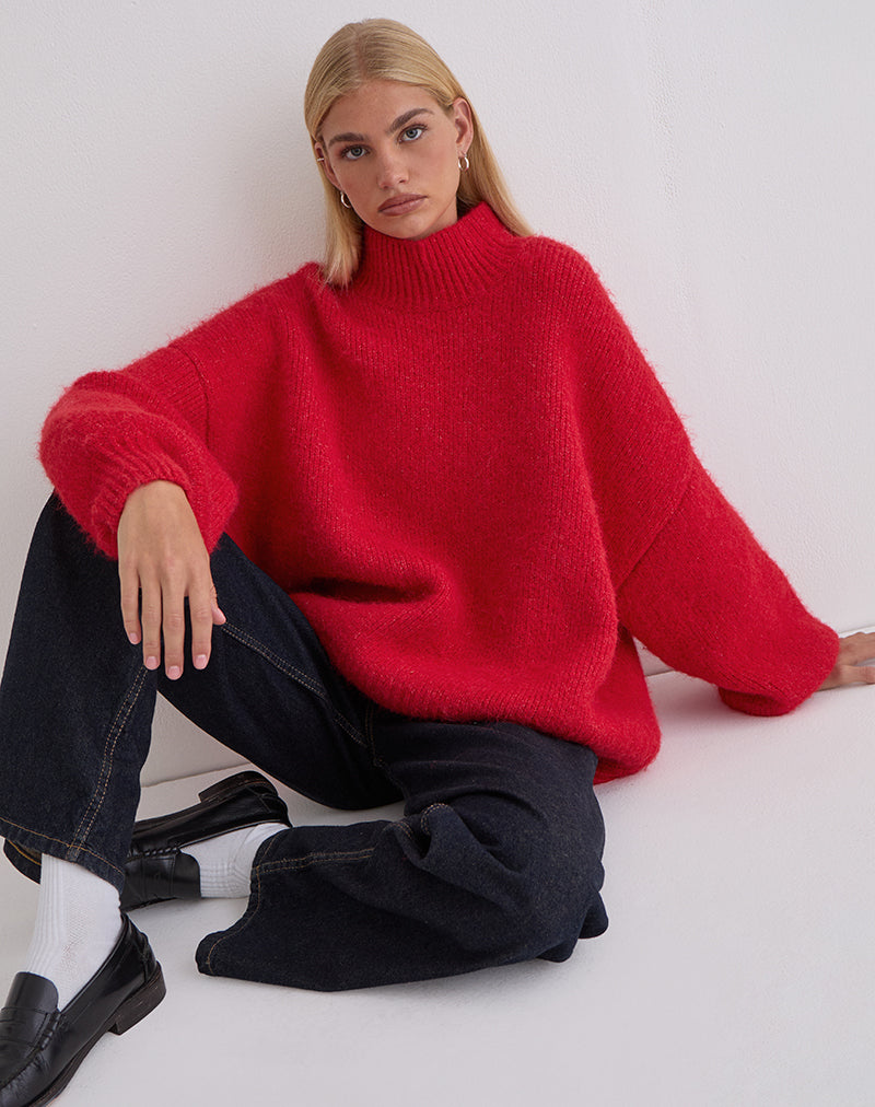 Imagen de Amato Oversized Jumper in Red