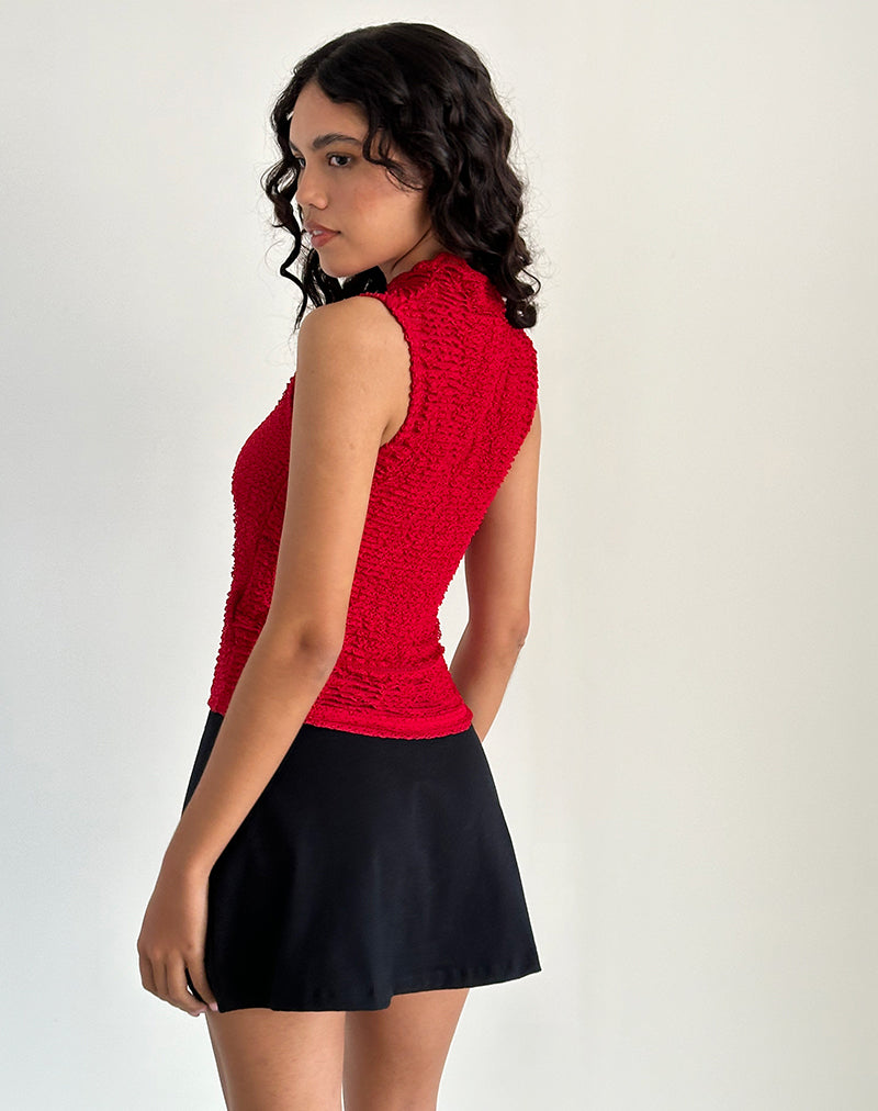 Imagen de Arien Top cuello mao texturizado en rojo