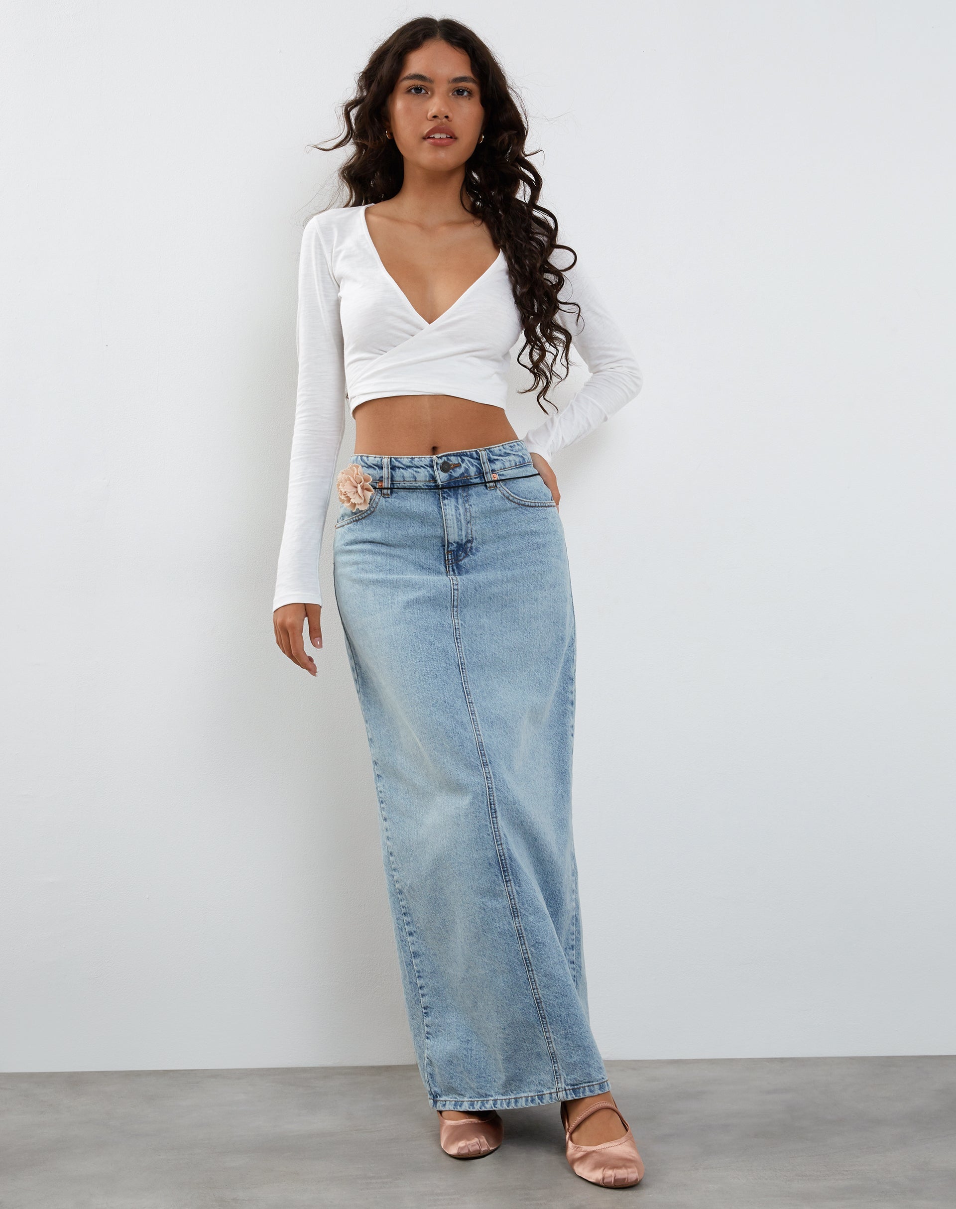 Imagen de Ballet Wrap Top en Jersey blanco