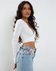 Imagen de Ballet Wrap Top en Jersey blanco