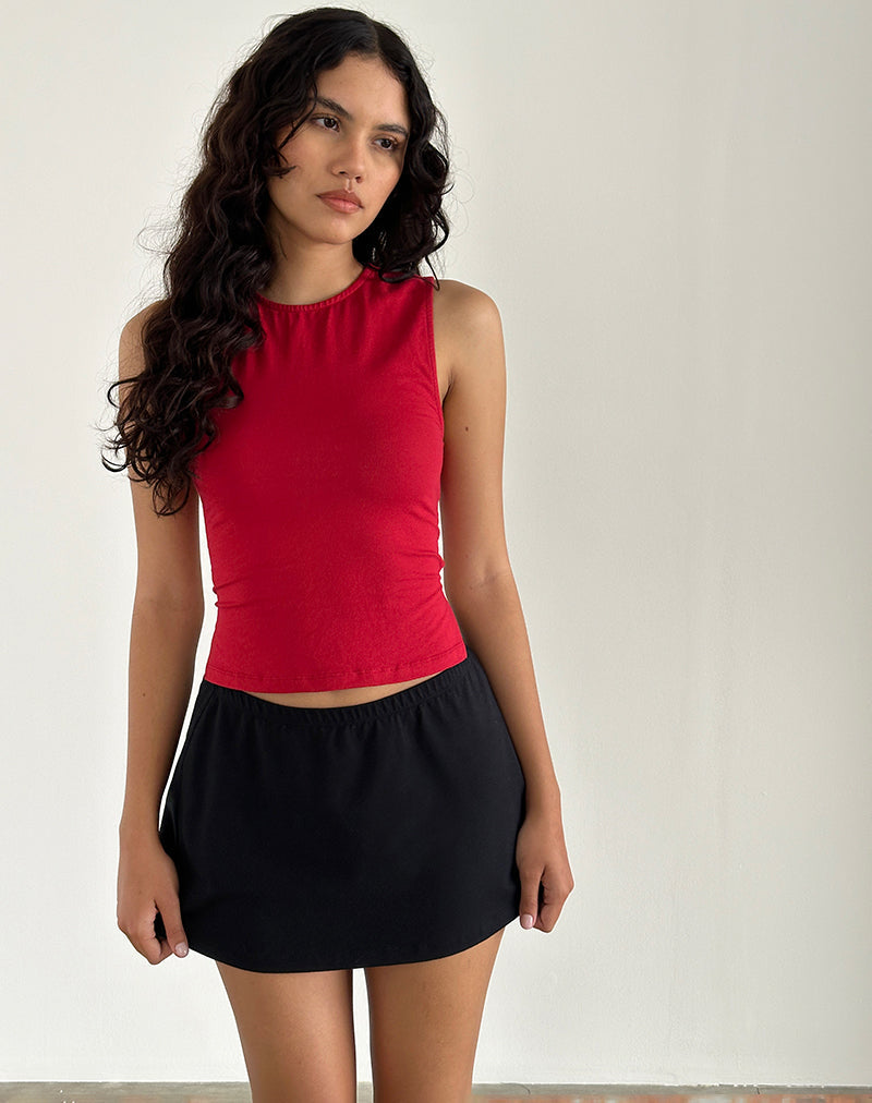 Top Baruna Tie Back Basic en Rojo Adrenalina