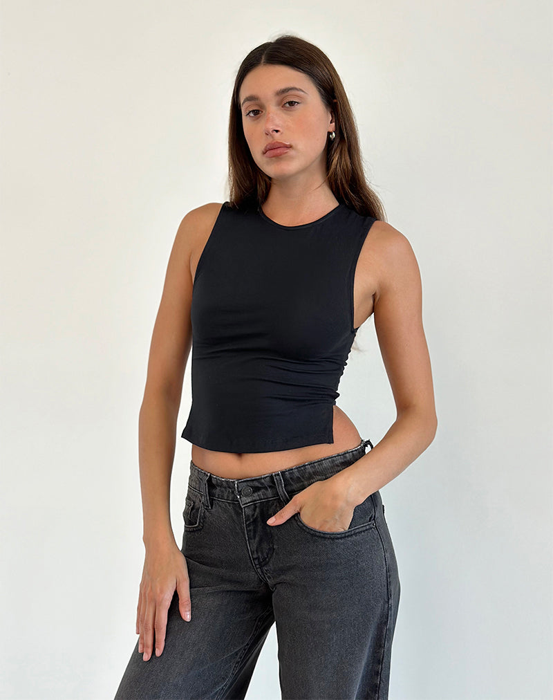 Imagen de Baruna Tie Back Top en Negro
