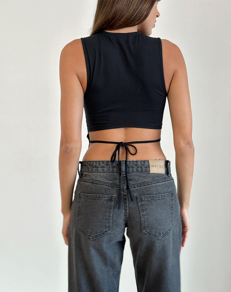Imagen de Baruna Tie Back Top en Negro