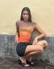 imagen de Bastille Top en Malla Estampada Naranja Atardecer