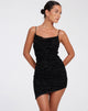IMAGEN DE Batia Bodycon Dress in Zebra Flock Negro