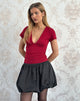 Imagen de Batya Plunge Top de punto fruncido Adrenaline Rojo