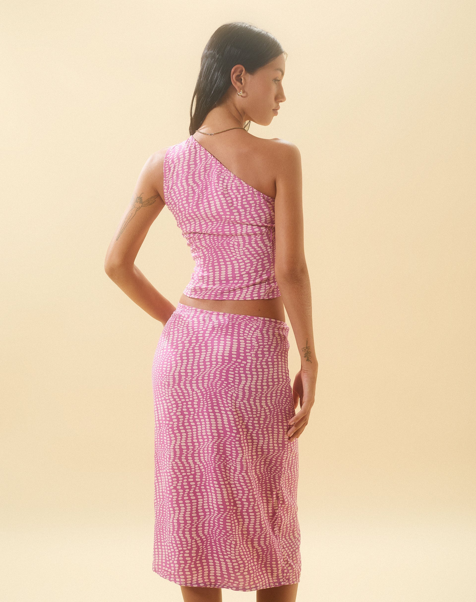 imagen de Harriet Midi Skirt in Wavy Polka Purple