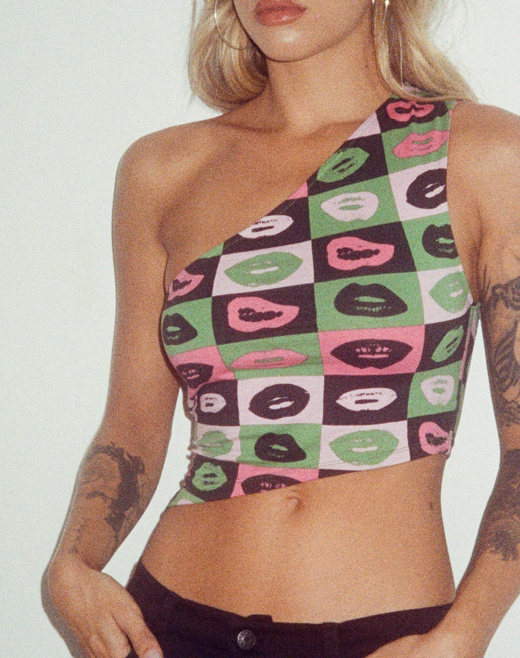Bayva Crop Top en verde labios