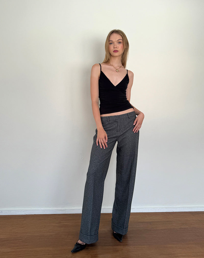 Imagen de Bea Slinky Cross Front Top en Negro