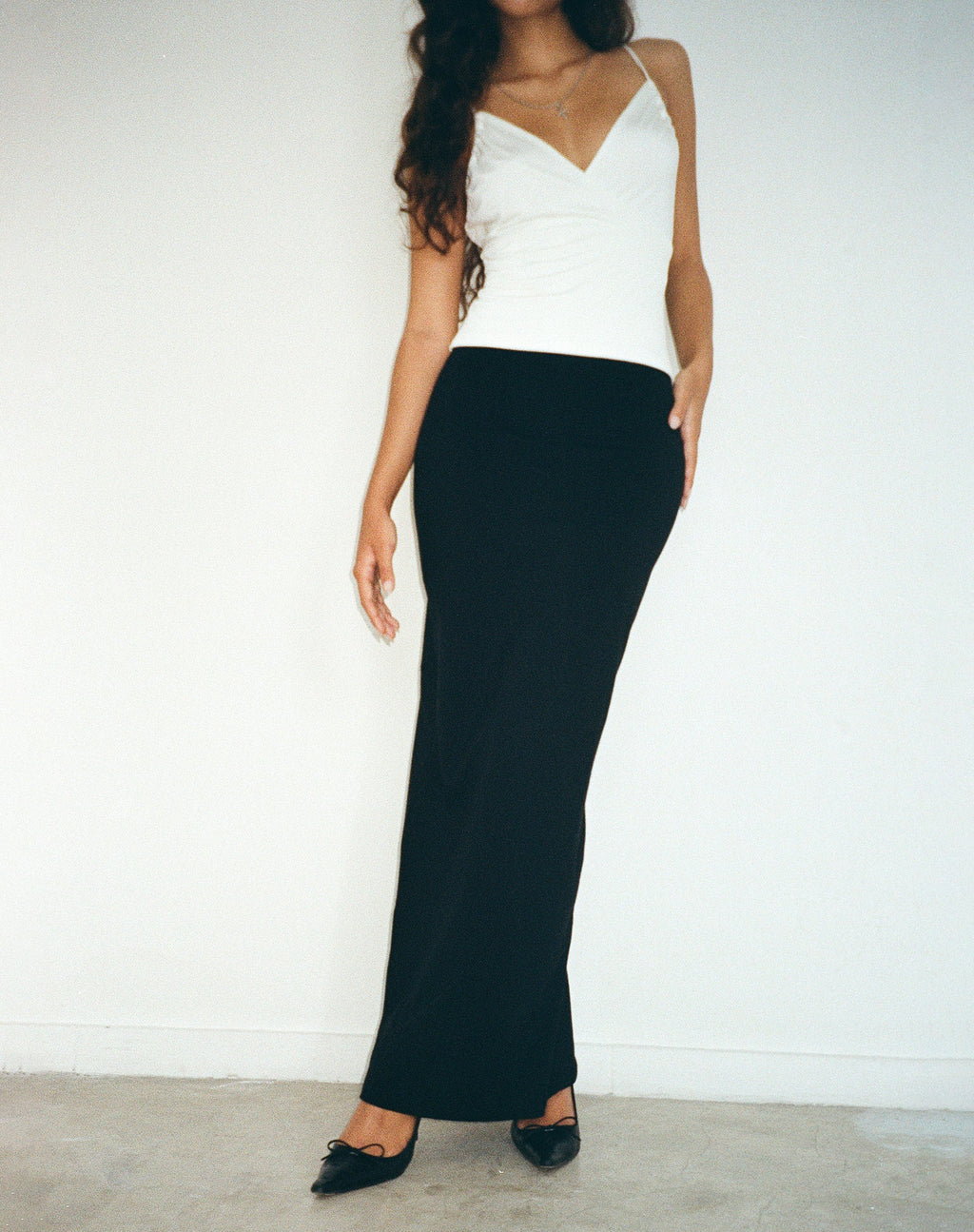 Tsuna Maxi Falda en Negro