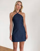 Imagen de Belinda Halterneck Mini Dress in Denim Chambray Indigo