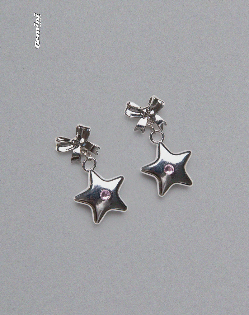 Pendientes Bellatrix Estrella Rosa
