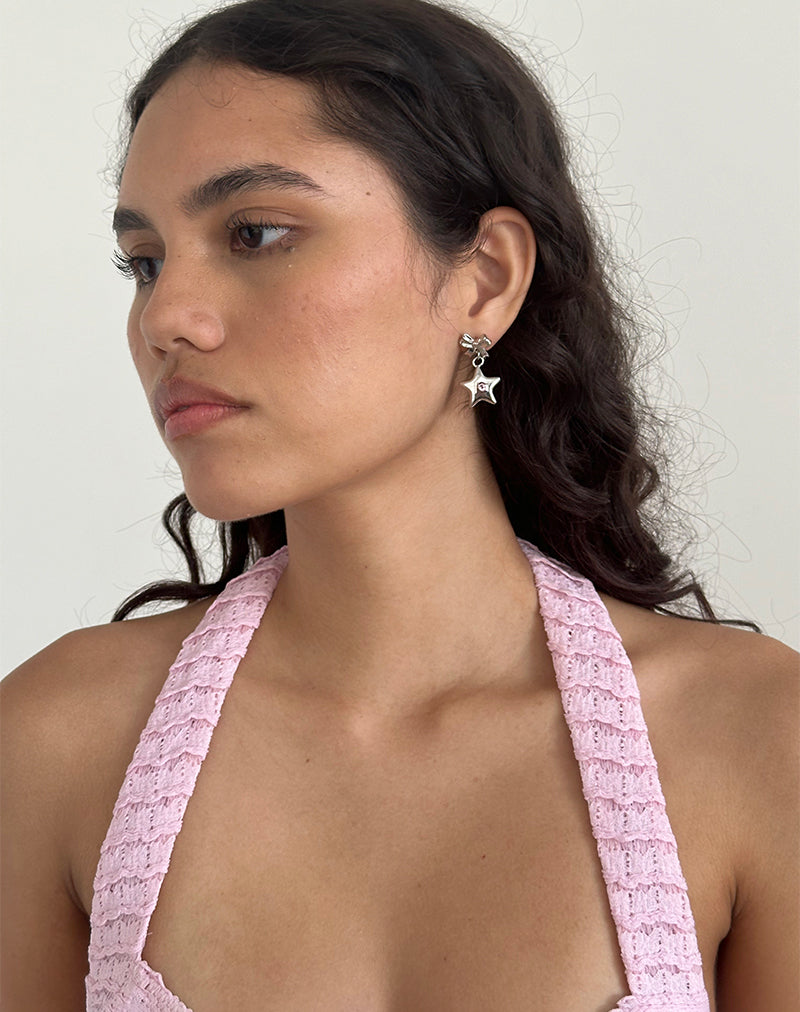 Pendientes Bellatrix Estrella Rosa