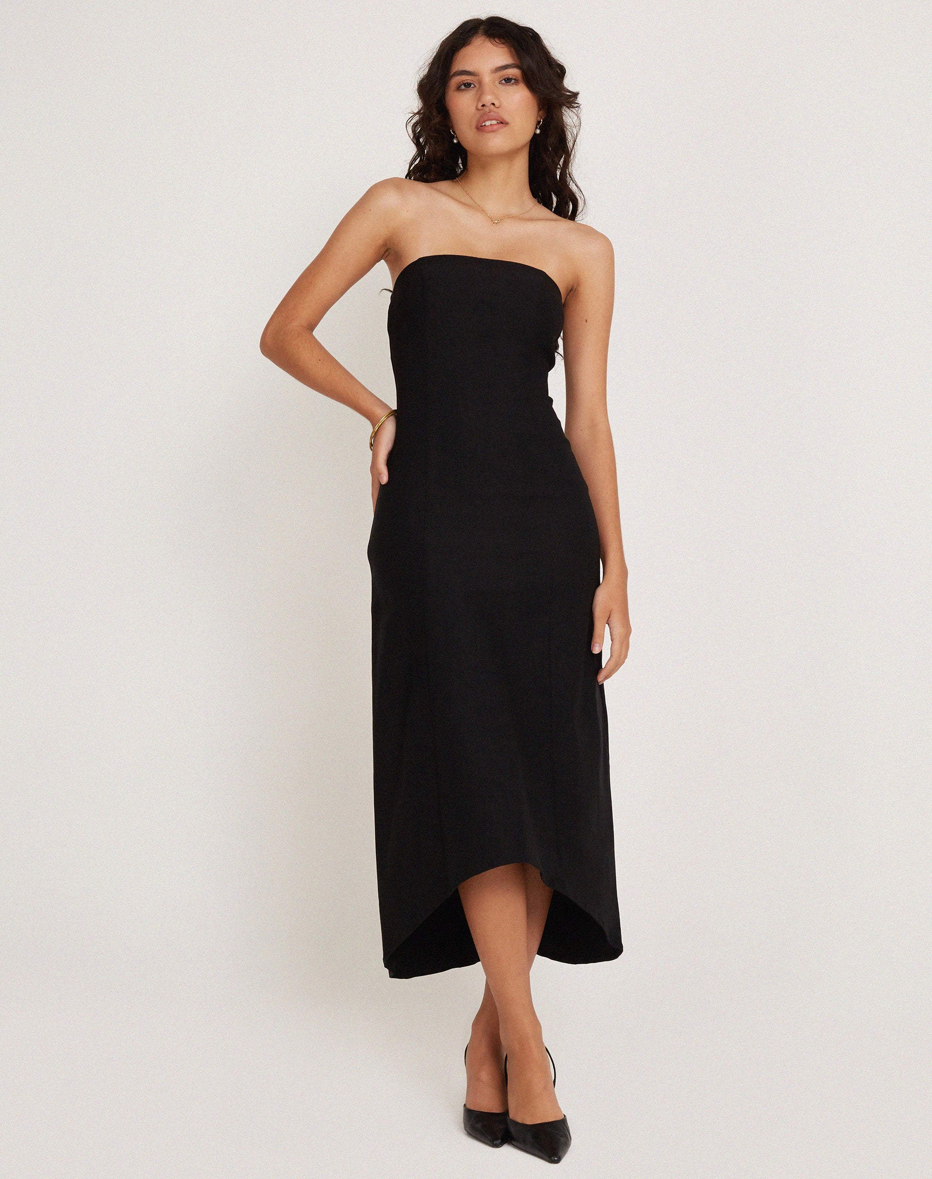 imagen de Bellini Bandeau Midi Dress in Black