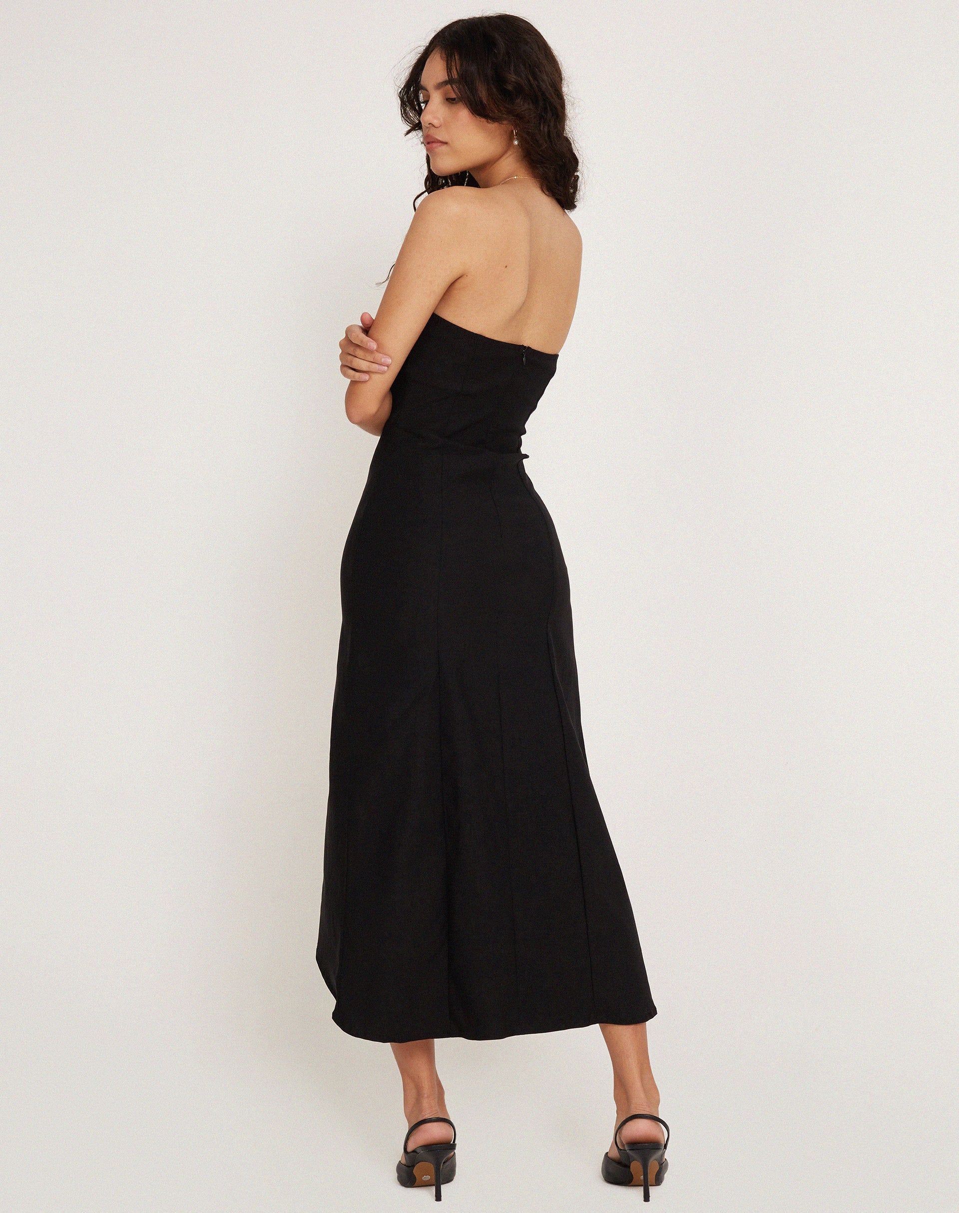 imagen de Bellini Bandeau Midi Dress in Black