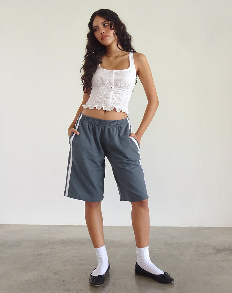 Imagen de Bena Short en azul espejismo con raya blanca