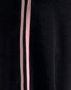 Negro con raya lateral rosa