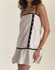 Imagen de Berin Mini Tea Dress in Linen Ecru with Black Binding