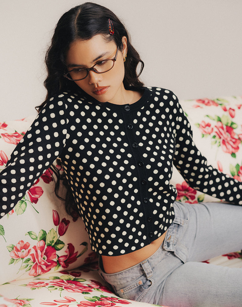 Imagen de Bhavina Cardigan en Mono Polka