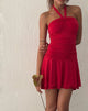 Imagen de Bibi Bandeau Halterneck Mini Dress in Red