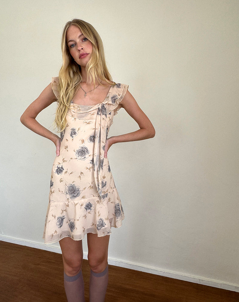 Imagen de Binita Mini Dress in Wild Rose Blue