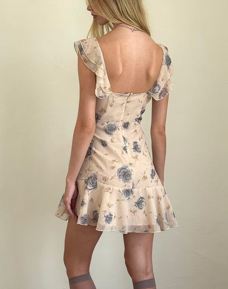 Imagen de Binita Mini Dress in Wild Rose Blue