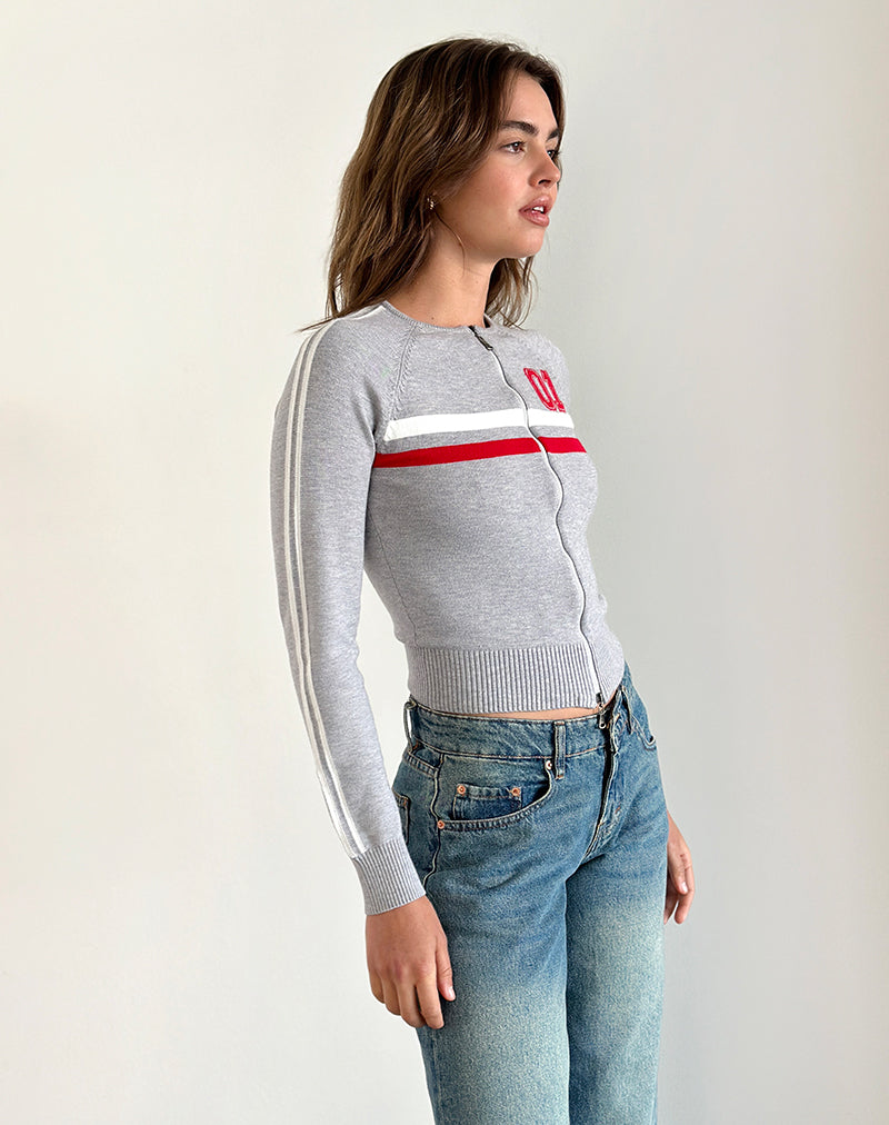 Imagen de Binta Zip Through Jacket in Grey Marl