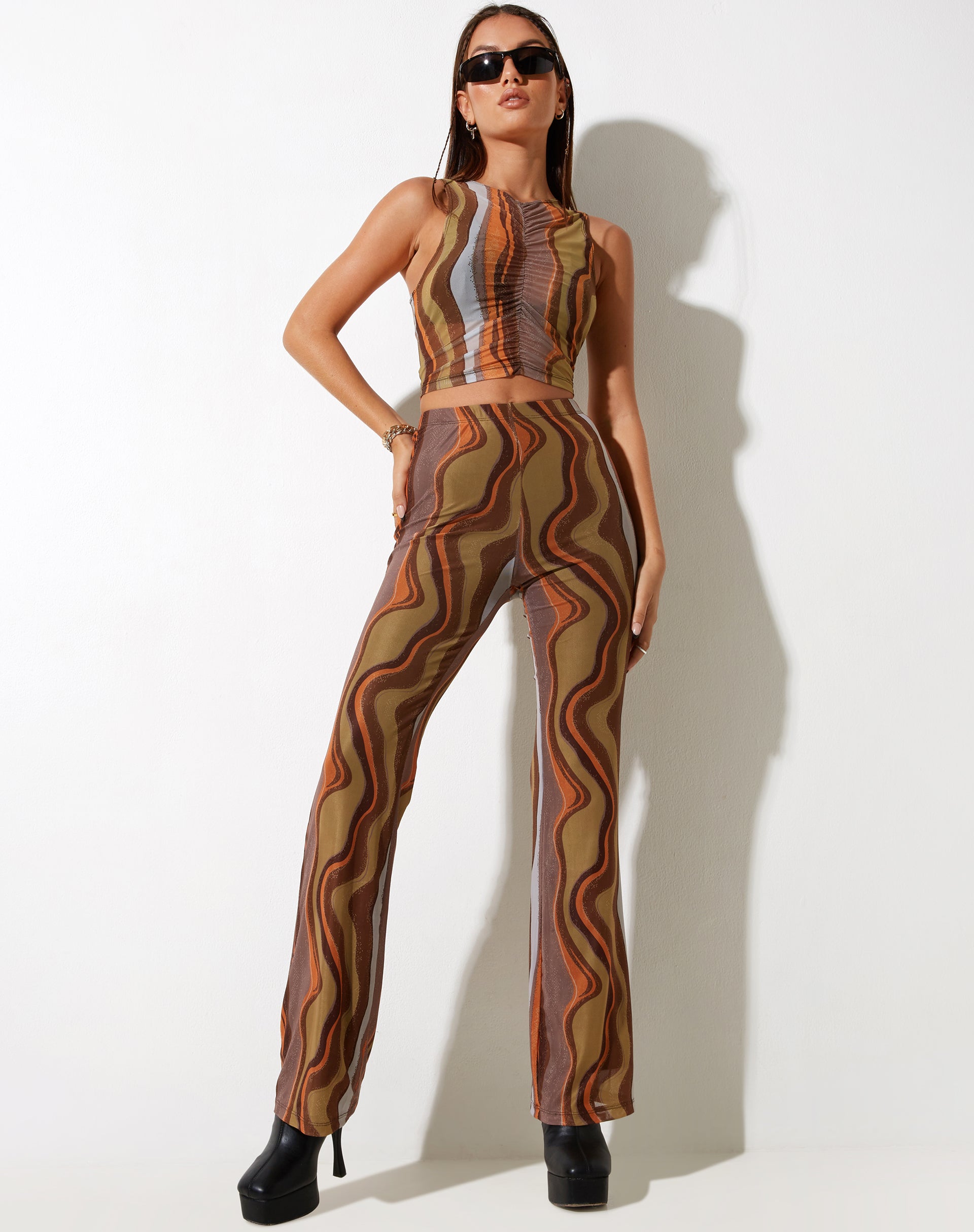 Imagen de MOTEL X IRIS Herly Flare Trouser en degradado terroso
