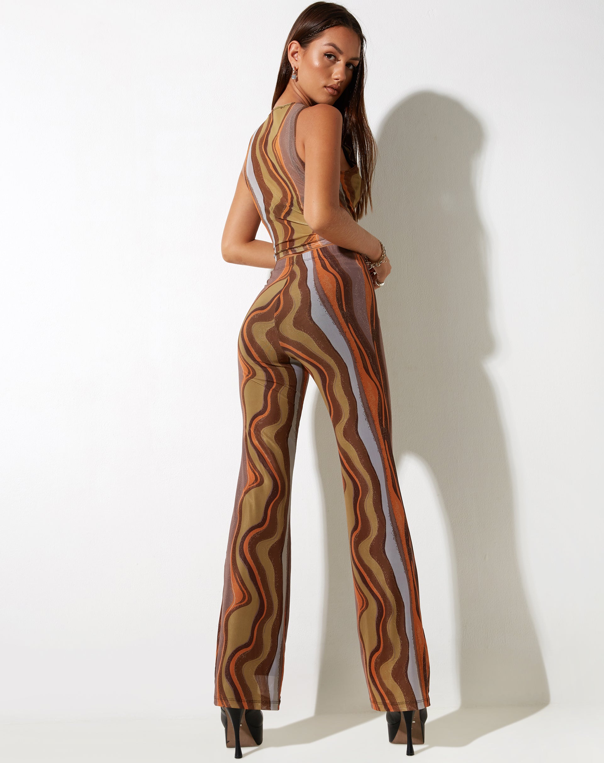 Imagen de MOTEL X IRIS Herly Flare Trouser en degradado terroso