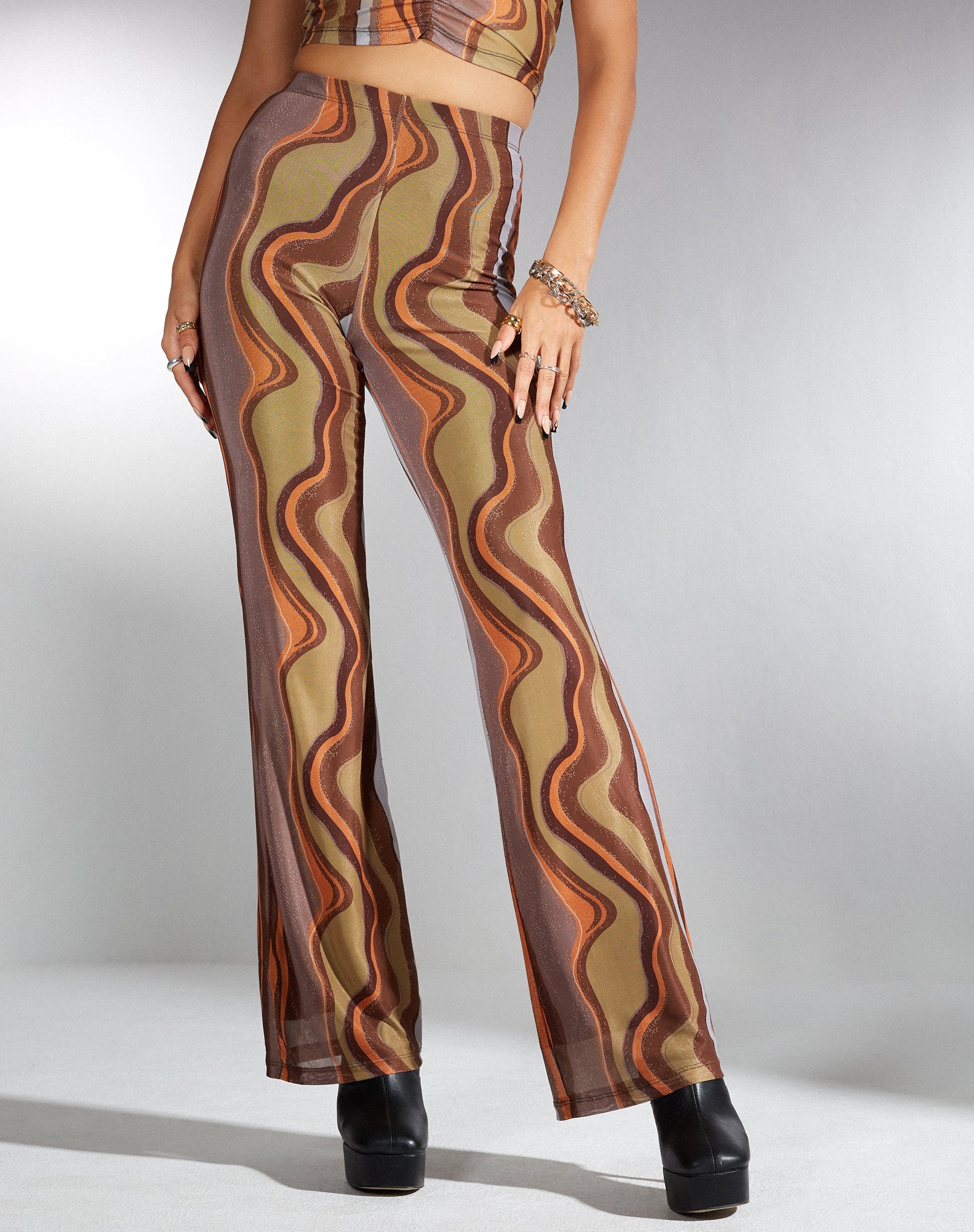 Imagen de MOTEL X IRIS Herly Flare Trouser en degradado terroso
