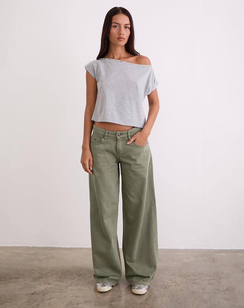 Imagen de Low Rise Roomy Jeans en verde helecho