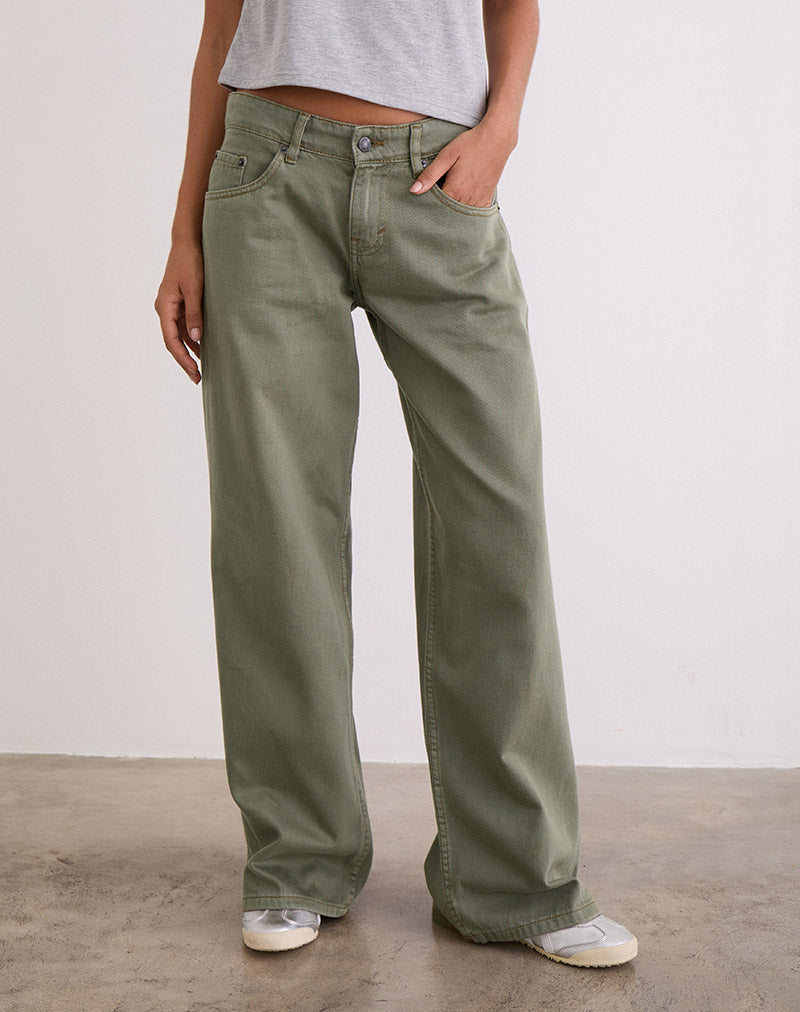 Imagen de Low Rise Roomy Jeans en verde helecho