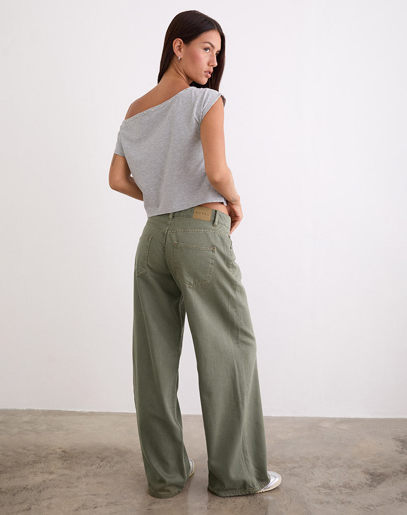 Imagen de Low Rise Roomy Jeans en verde helecho