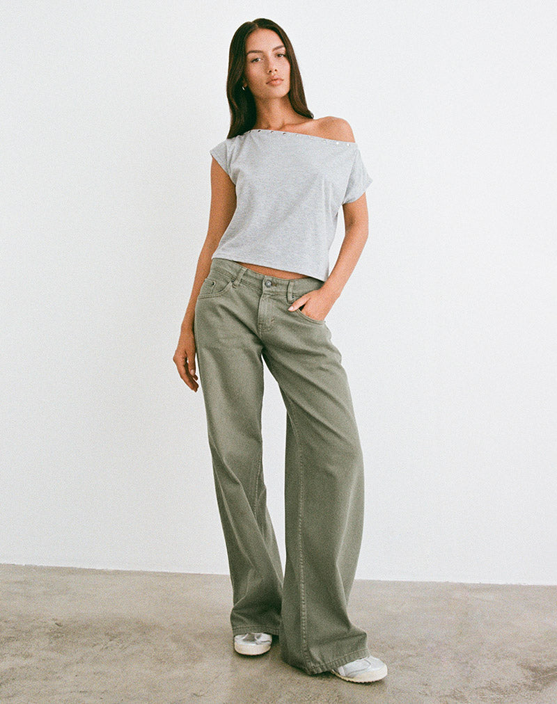 Imagen de Low Rise Roomy Jeans en verde helecho