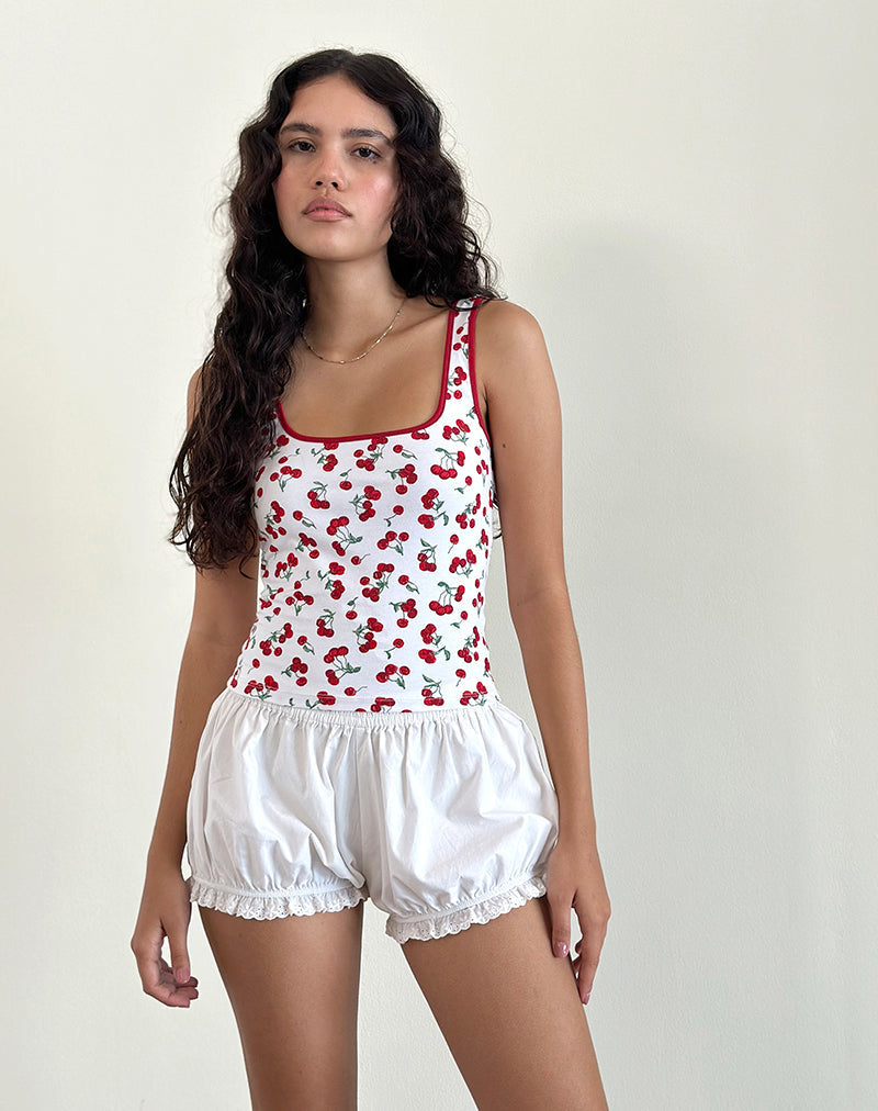 Imagen de Blaira Top en cerezo estampado Blanco