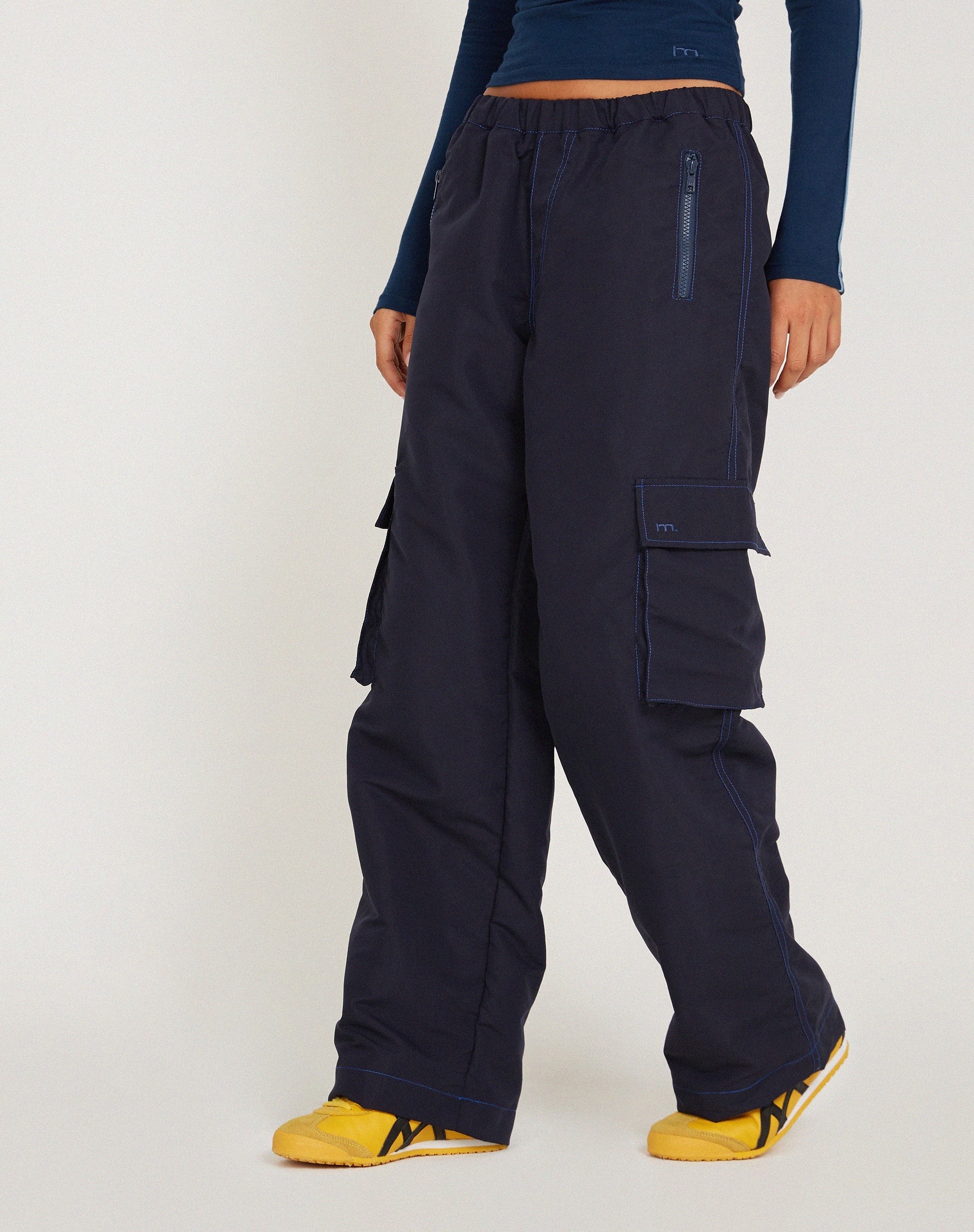 imagen de Oriells Cargo Trouser en Navy Top Stitch