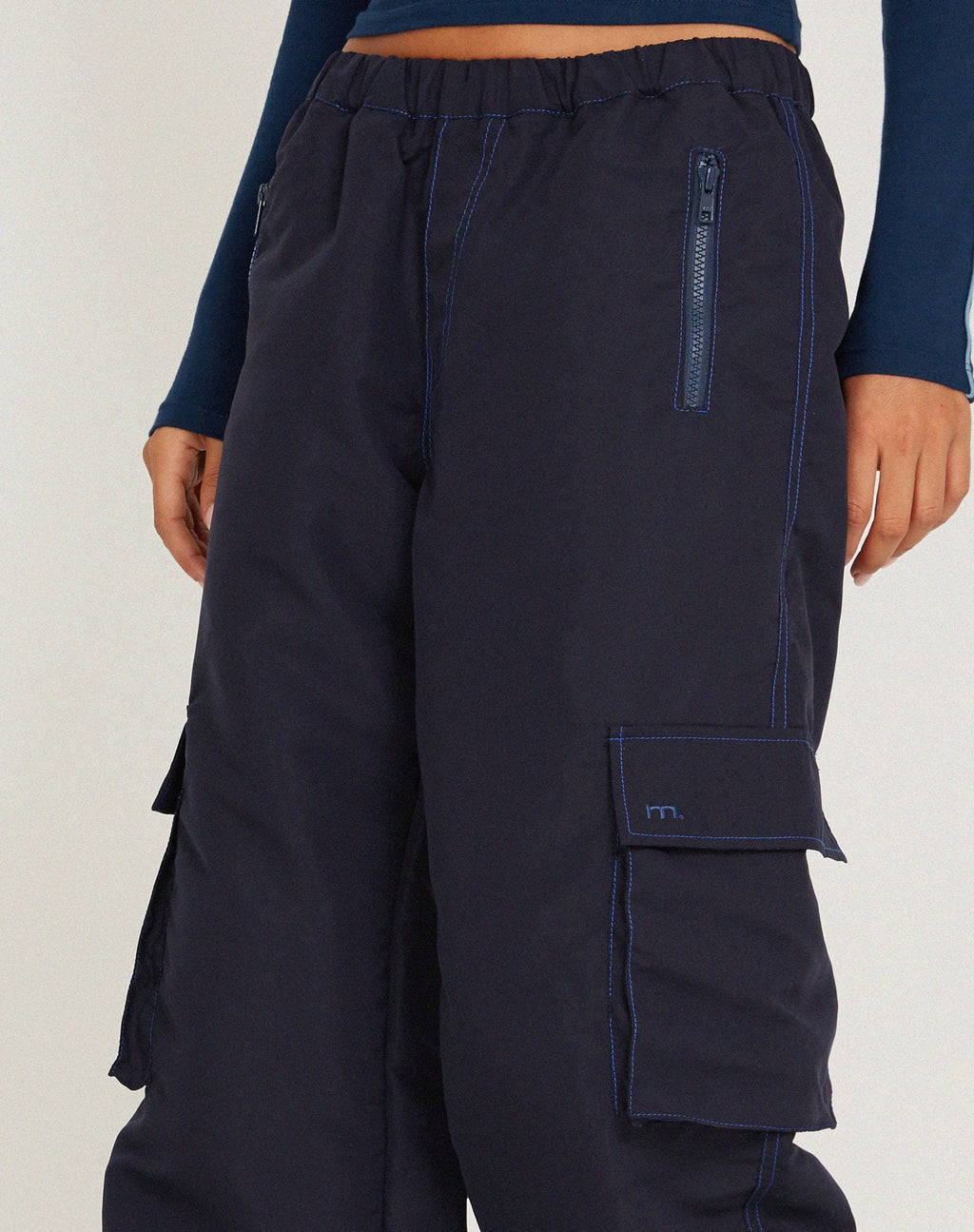 Pantalón cargo Oriells de puntada superior azul marino