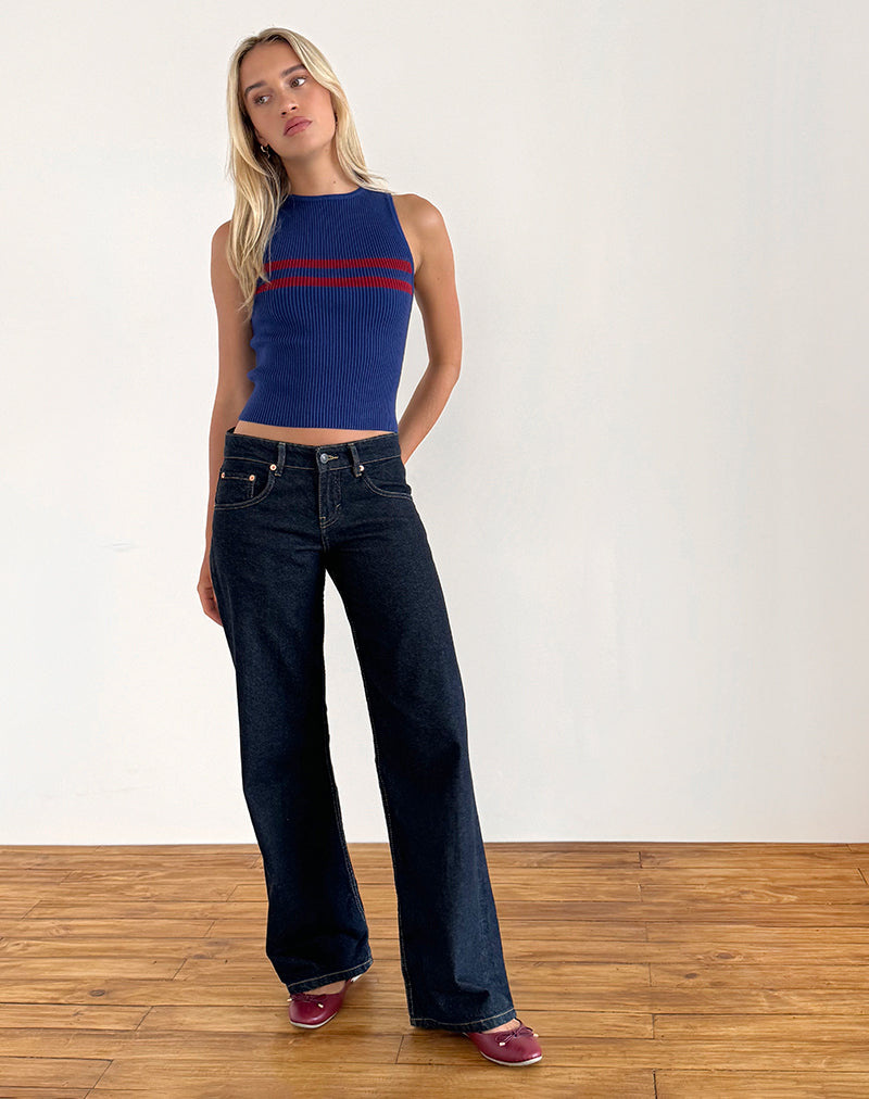 Imagen de Bonisa Chaleco azul con rayas rojas
