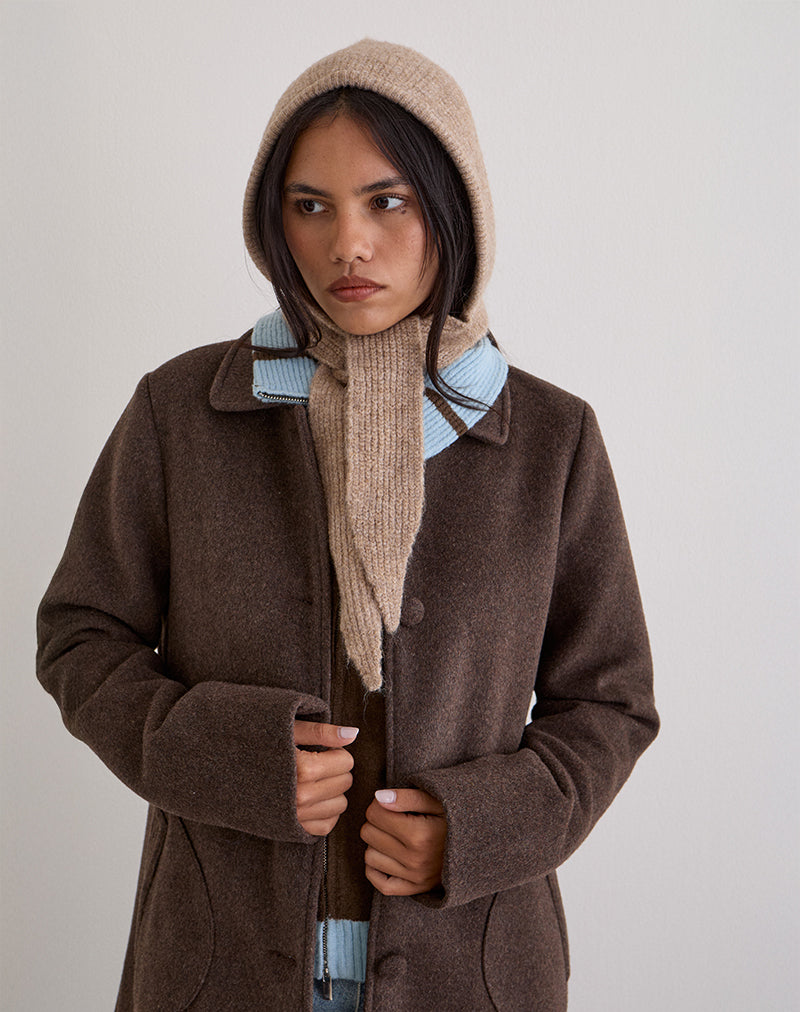 Gorro de punto beige