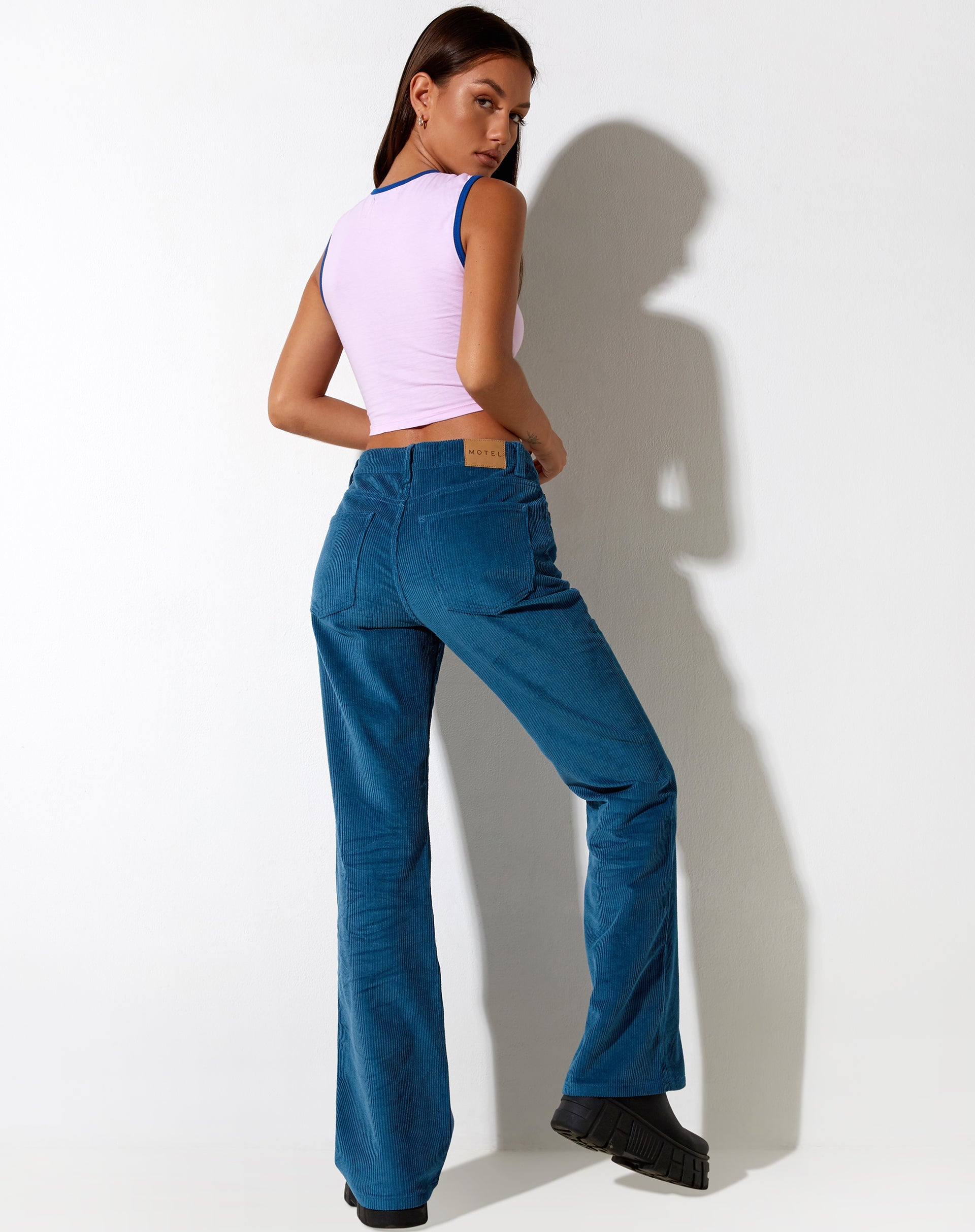 Imagen de Bootleg Jeans en Cord Blue