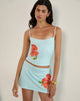 Imagen de Boril Cami Top en Mono Flor Azul y Naranja