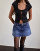 Imagen de Boska Top en negro con rosa roja