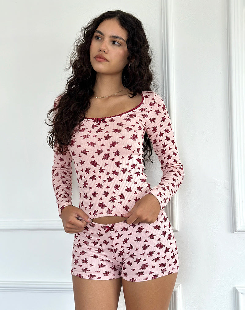 Imagen de Ritulia Pyjamer Shorts en Floral Fantasy Rosa