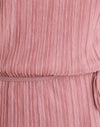 Plisse de gasa rosa