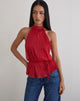 Imagen de Brienne Top en Shimmer Plisse Rojo