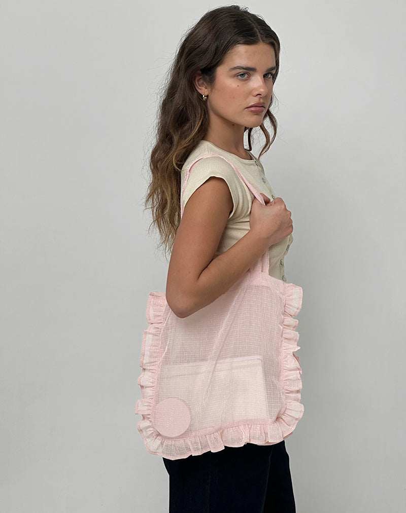 Bolso Brinana de gasa texturizada rosa