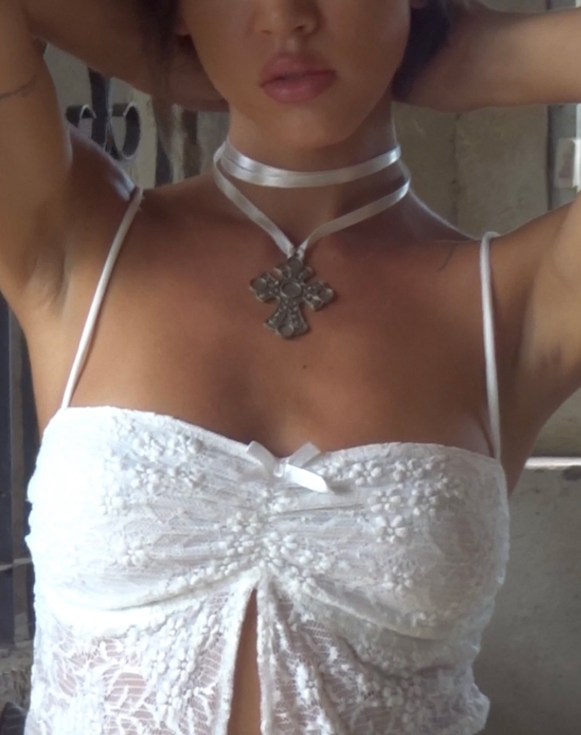 Imagen de Briony Top Mariposa en Encaje Marfil